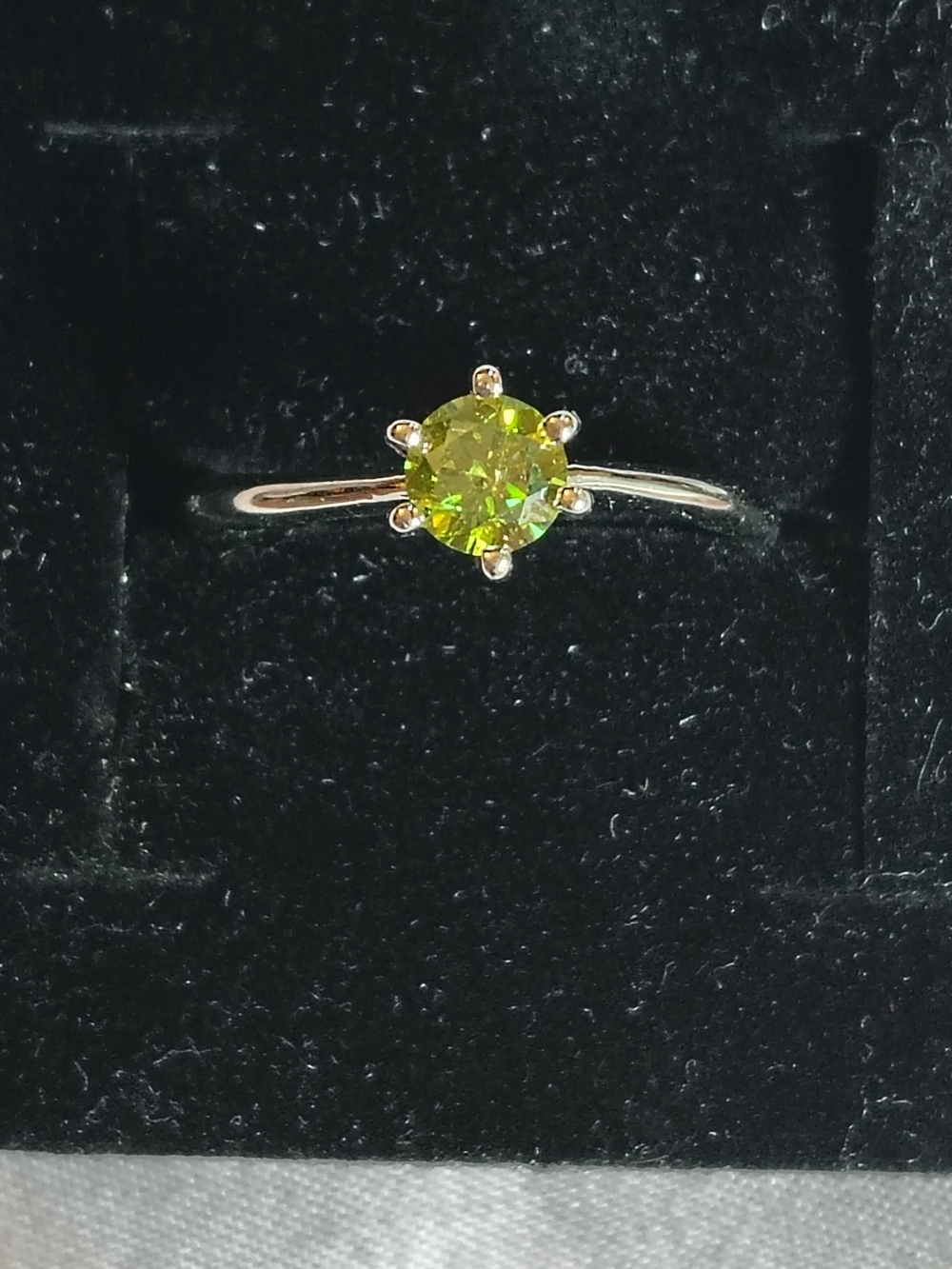 Elegant Green Solitaire Ring - Women's Jewelry